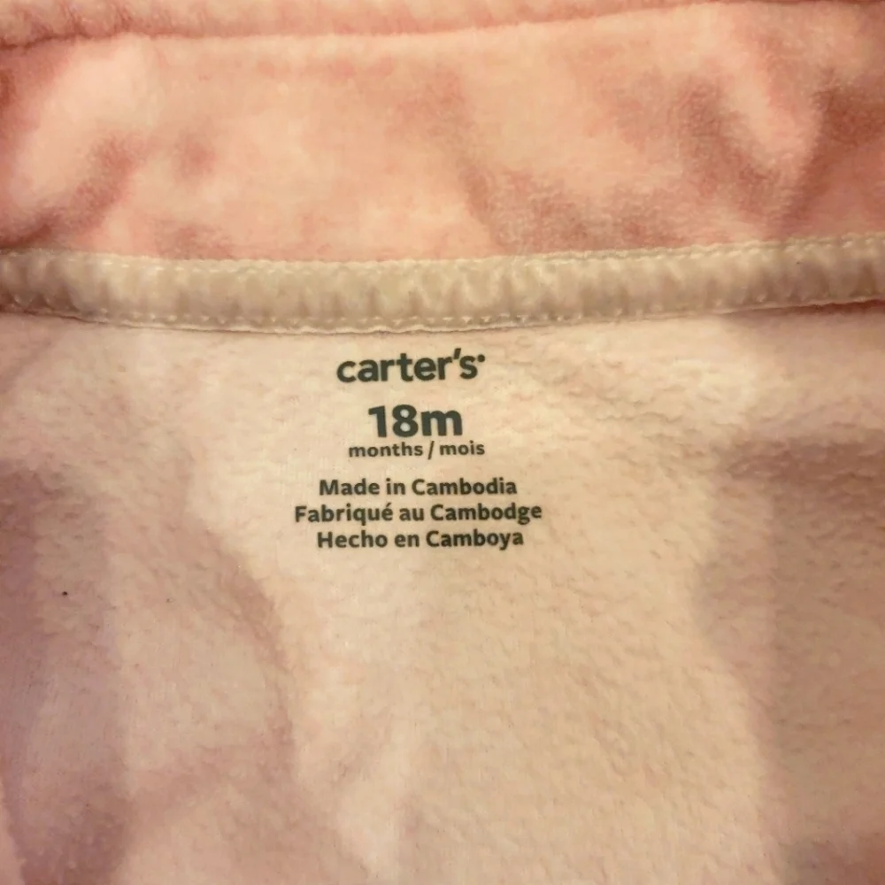Carter's Fleece Jumpsuit Size 18 months
